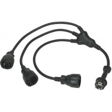 Разклонител троен гумиран 0.6м. Octopus IP44 Legrand 50377